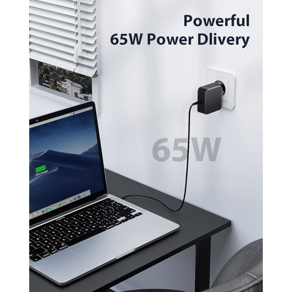 65W USB C Laptop Charger (1.8m) for Lenovo Thinkpad ASUS Zenbook