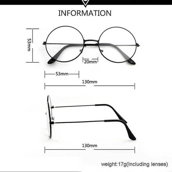 Harry Potter Vintage Round Glasses Frames, Black