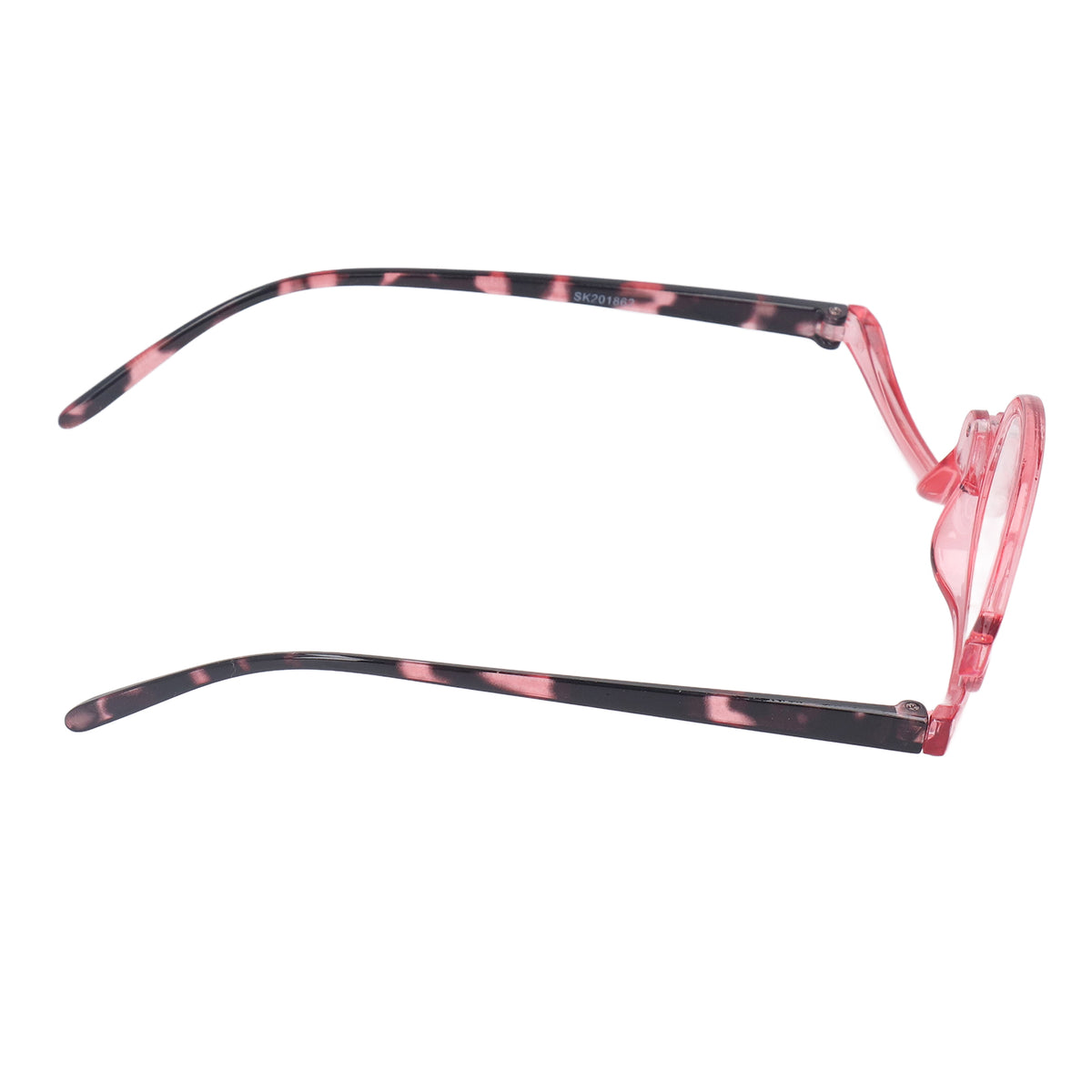Makeup Glasses Lightweight Foldable Rotating Single Lens Women Magnifying Cosmetic Glasses, Pink, +3.00