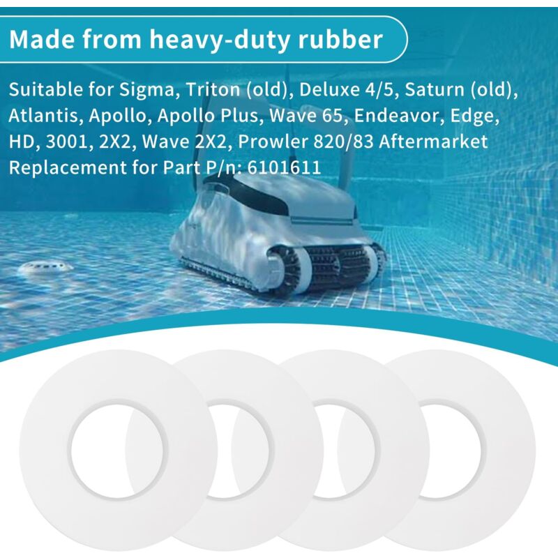 pcs Climbing Wheel Rings 6101611-R4 for Maytronics Dolphin Pool Cleaner - Compatible with M200, M400, M500, Nautilus/CC Plus, DX3/DX4/DX6