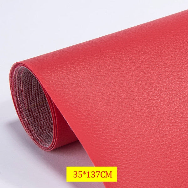 Self-Adhesive Leather Fix Repair Patch Stick Sofa Repairing Sub - Perfect Red 35*137CM