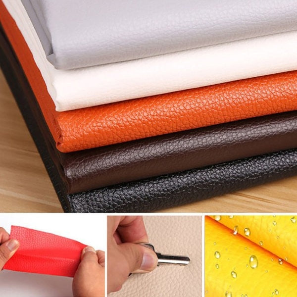 Self-Adhesive Leather Fix Repair Patch Stick Sofa Repairing Sub - Perfect Red 35*137CM