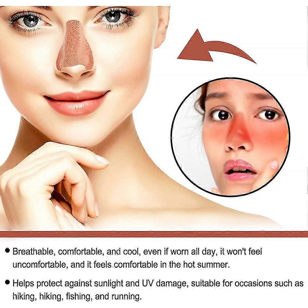 24 pcs Sunscreen Nose Patch UV Protection Nose Cover Sports Outdoor Skin-friendly Sun Nose Sticker