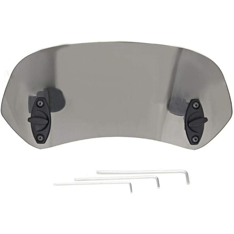 Motorcycle Windshield - Adjustable Clip-On Windshield Wind Deflector Windscreen Accessories for Motorcycle Tawny