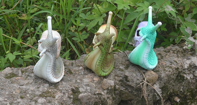 1-Pack Skeleton Snail Skull Sculpture Gothic Garden Home Decor, ZQKLA