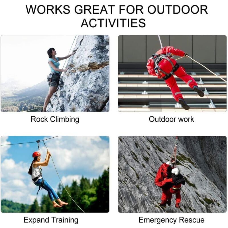 10M Safety Rope Nylon Braided Safety Rope Anti-tear Climbing Rescue Rope, 10mm Diameter Rope for Hiking