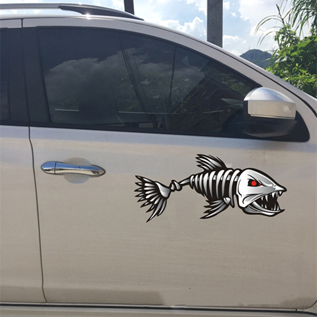 2pcs/set Fishing Boat Decals Sticker Car Decal Boat Decals for Kayak Fishing Car Reflective Decals Accessories 25*13cm