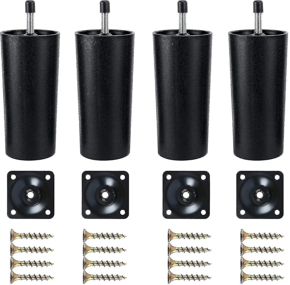 Plastic Sofa Legs, 4-Pack Replacement Sofa Legs Furniture Legs with Mounting Plates—yux