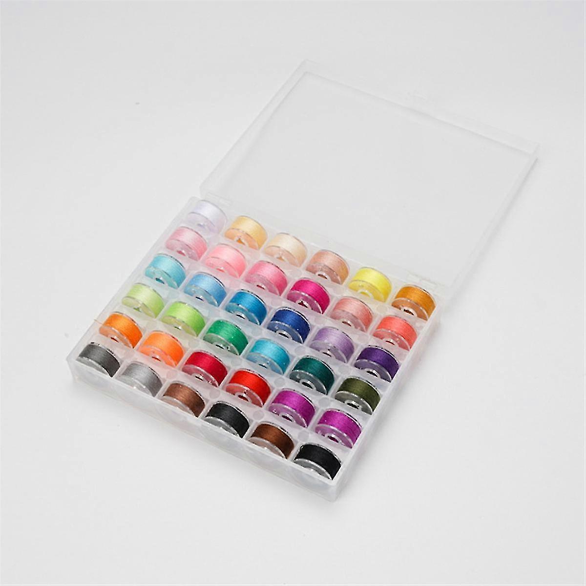 72 pcs Sewing Thread Set, 36 Colors Sewing Machine Threads, Pre-Wound Spools Sewing Thread Set, 365 Meters Per Spool