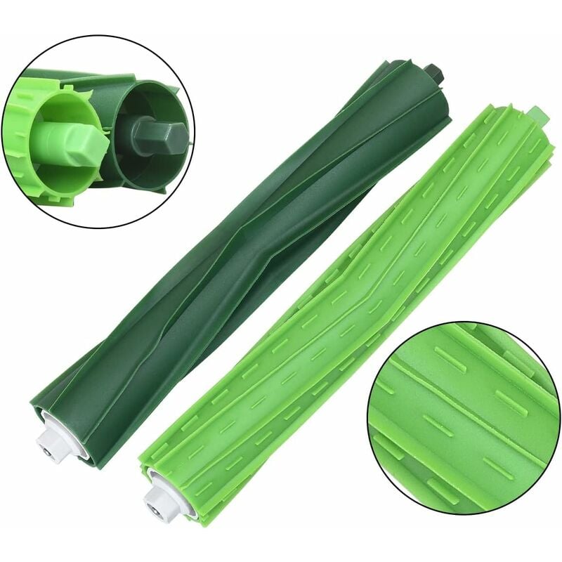 Package Multi-Surface Rubber Brushes Vacuum Cleaner Accessories for iRobot Roomba E5 E6 i7 i7 plus i8 i8+ i6 i6+ i4 i4 and Other Vacuum Cleaner Series