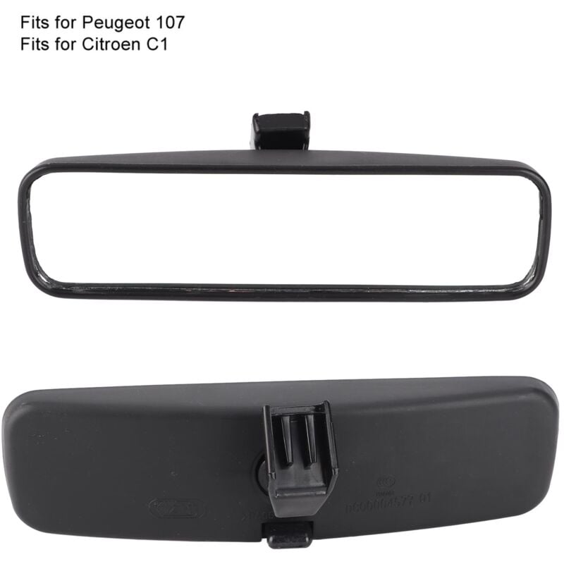 Car Interior Rearview Mirror for Citroen C1, Peugeot 107, Toyota Aygo - Compatible with Clio 3, Saxo 1.4VTS 1.5D 1.0X 1.6VTS 1.1X - ABS 814842