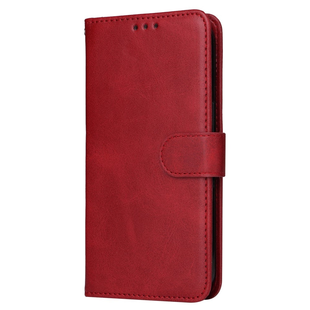 SKALO Samsung A55 5G PU Leather Wallet Case - Multiple Colors Red