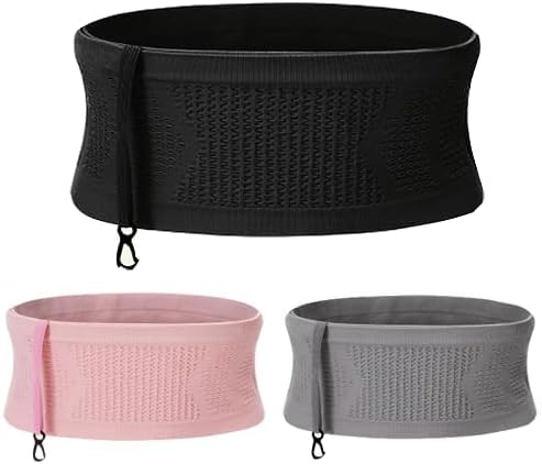 Breathable waist chain waist belt hidden wallet waist bag women's belly bag port running mobile phone holder keys money holder black S Black Black S