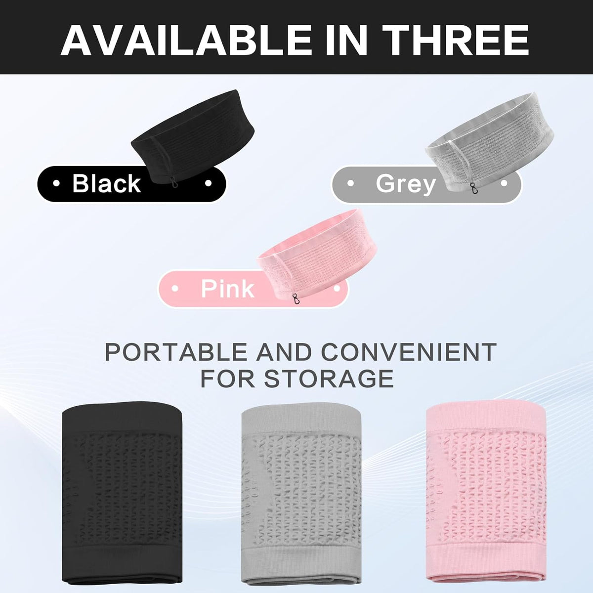 Breathable waist chain waist belt hidden wallet waist bag women's belly bag port running mobile phone holder keys money holder black S Black Black S