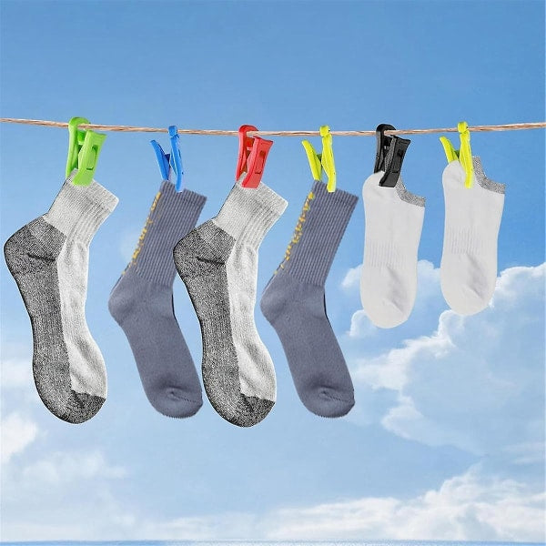 60 sock pins for washing machine and dryer, sock pins with hooks, sock holder washing machine, Dir