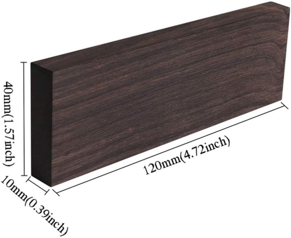 Wood blank ebony wood wood glossy fade-resistant musical instrument ebony blank DIY material 2 pcs