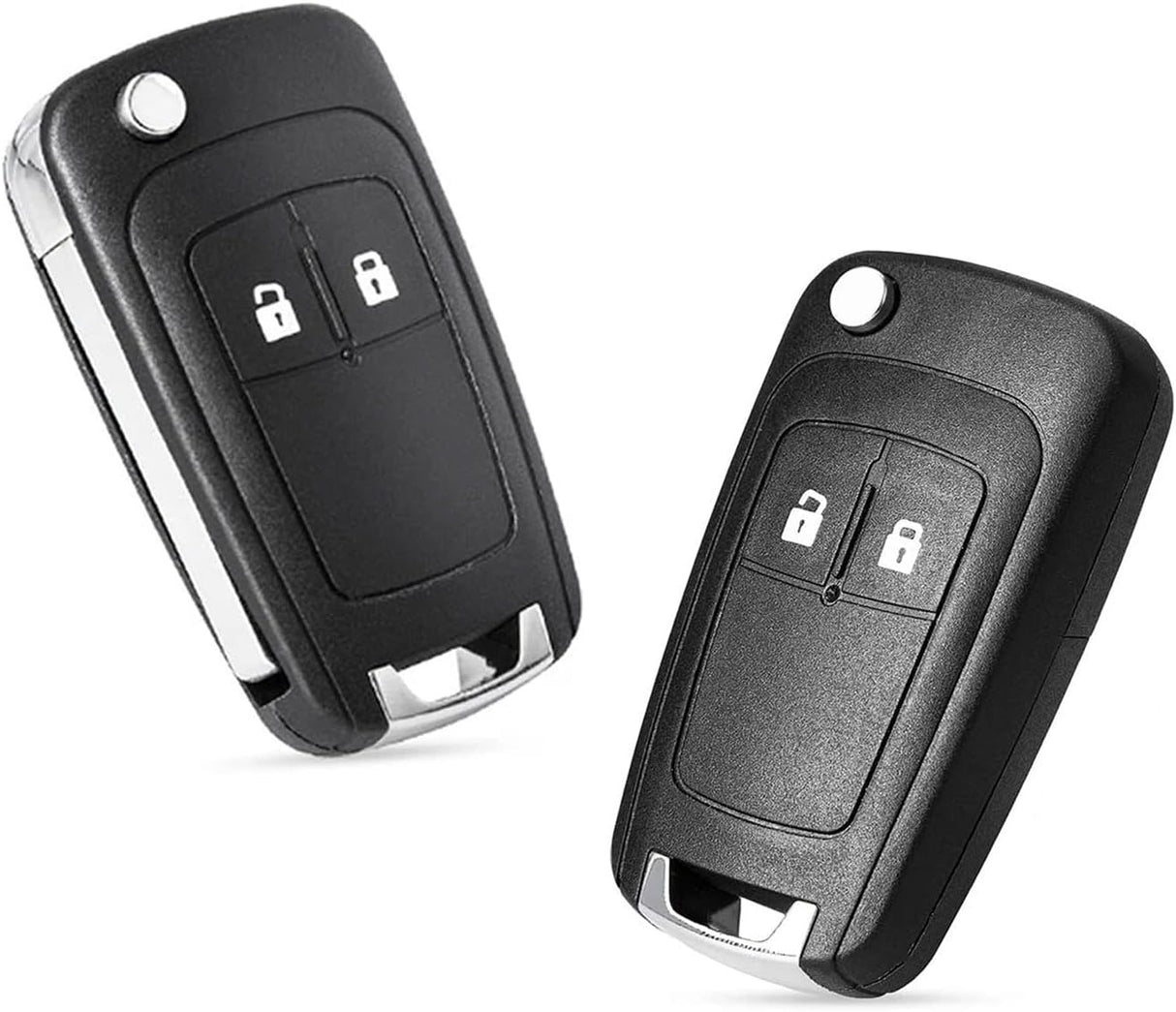 Remote Control Car Key Case Replacement Compatible with Vauxhall Opel Astra Insignia Vectra Zafira Meriva Mokka Key Shell (With Blade) 2 Buttons 2pcs