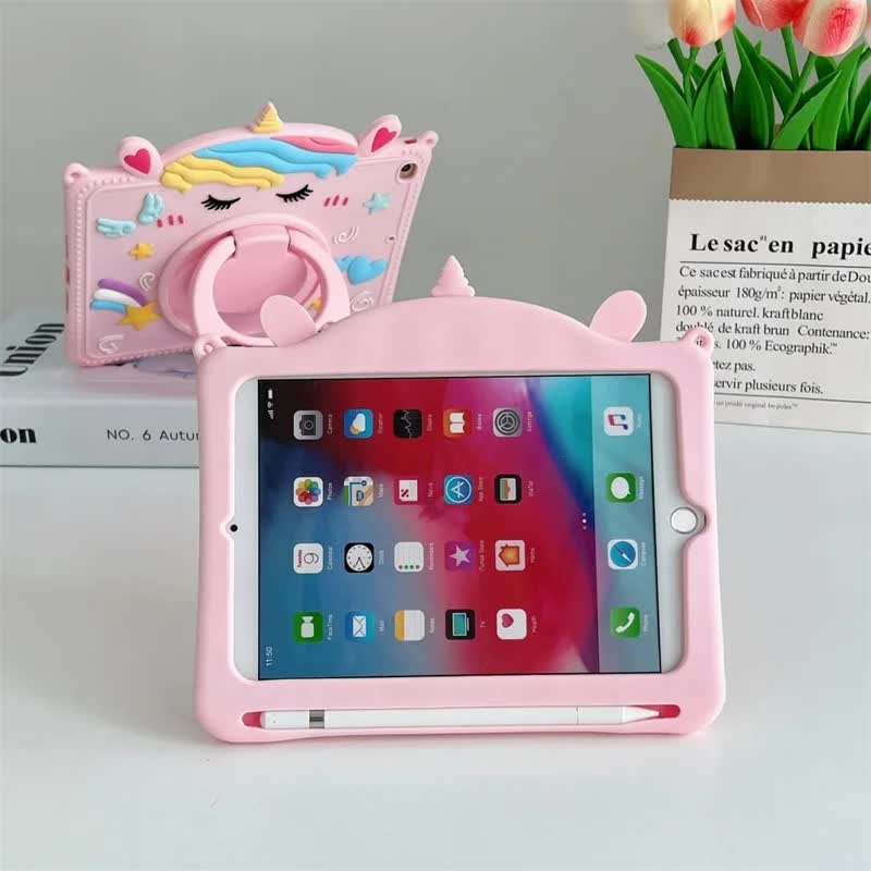Kids Stand Case for Samsung Galaxy Tab S6 A7 Lite A8 A9 Plus 8.7 11 inch Cartoon Unicorn Silicone Tablet Protective Case JMDJS-S_tfrf JMDJS-SP Tab A9 Plus 11 inch