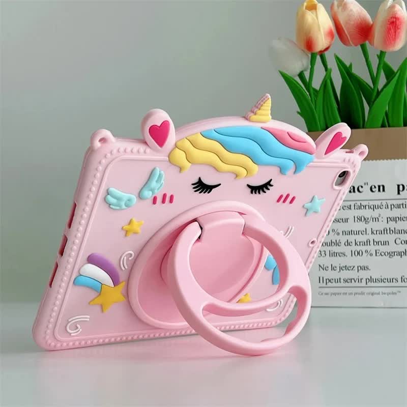 Kids Stand Case for Samsung Galaxy Tab S6 A7 Lite A8 A9 Plus 8.7 11 inch Cartoon Unicorn Silicone Tablet Protective Case JMDJS-S_tfrf JMDJS-SP Tab A9 Plus 11 inch