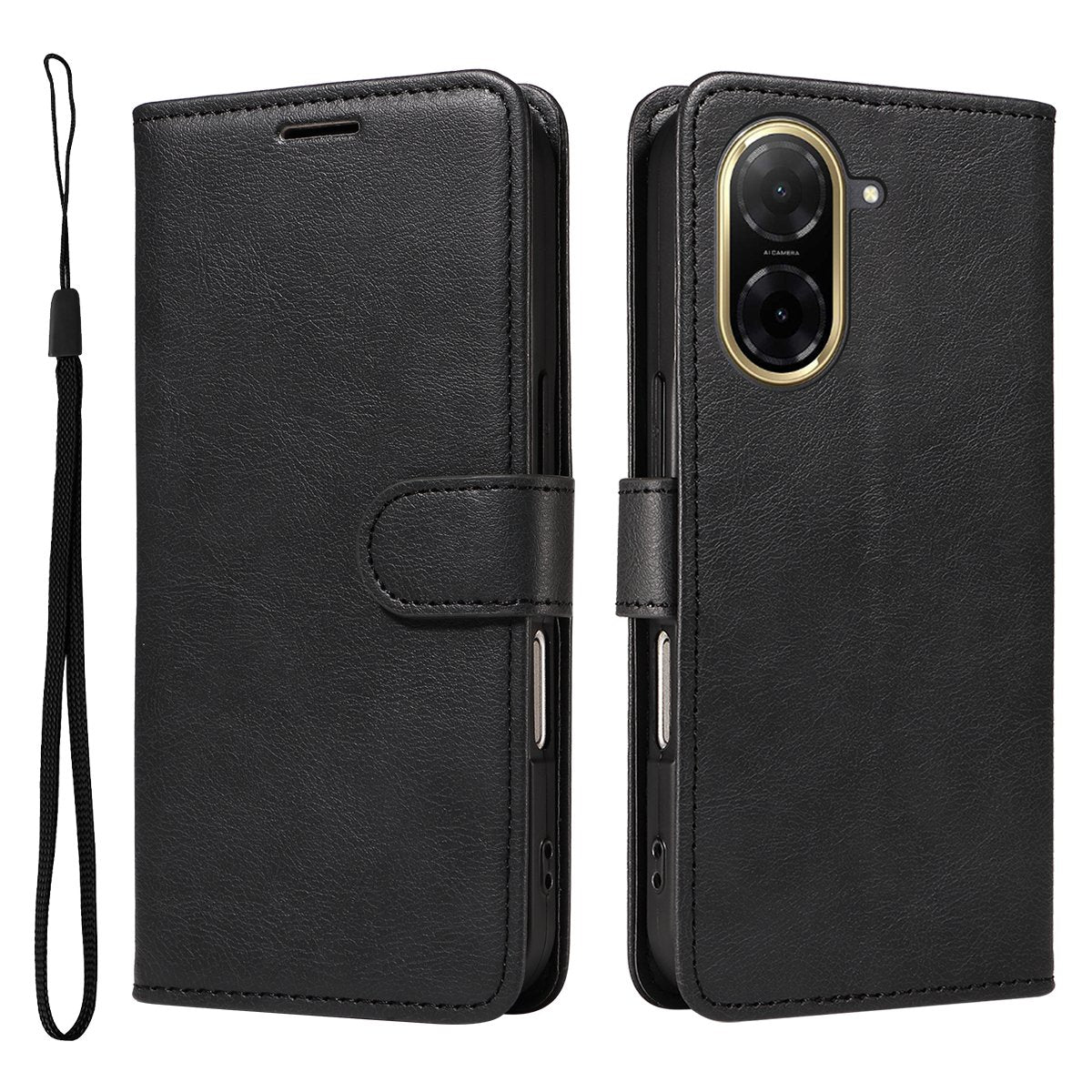 SKALO Xiaomi Redmi A5 4G PU Leather Wallet Case - More Colors_MGF Black