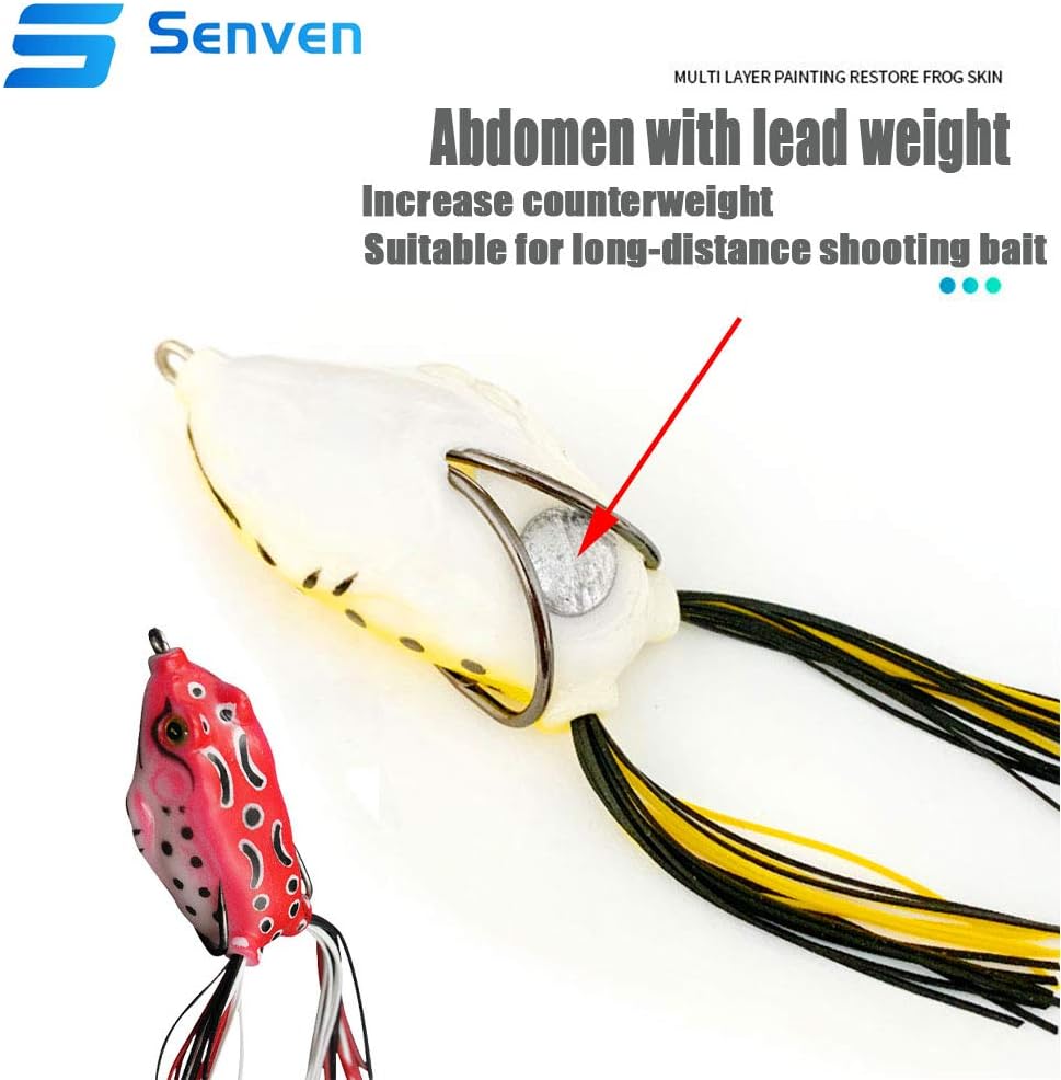 pcs Crank Frog Frog, Soft Fishing Lure 3D Eye Frog Lure and, ZQKLA_MGF