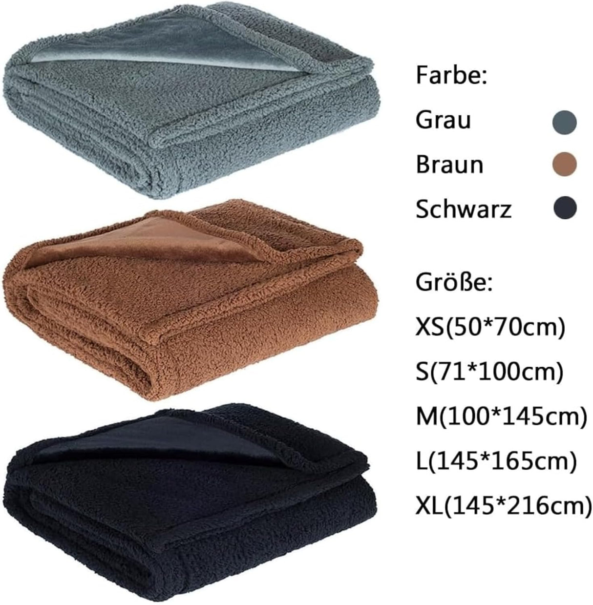 The Waterproof Blanket, Snuggle Blanket for Sofa Bed Couch, Waterproof Pet Blanket for Dog and Cat, 100% Leak Proof Waterproof Fully Pee Proof Brown Brown L:145*165CM