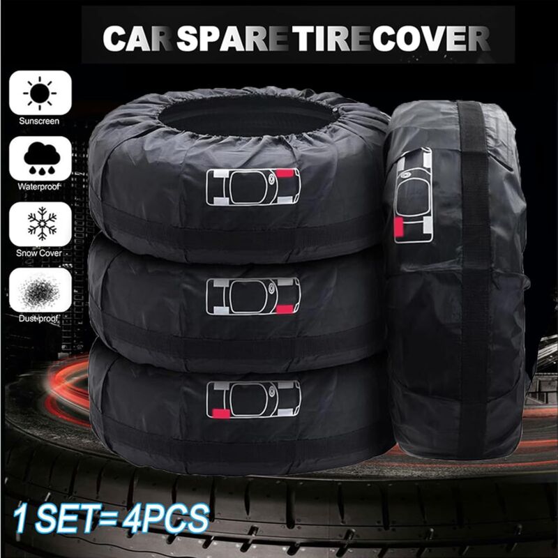 pcs Car Tire Covers 19-23\" Waterproof Dustproof Car Wheel Protector (Diameter 80cm)
