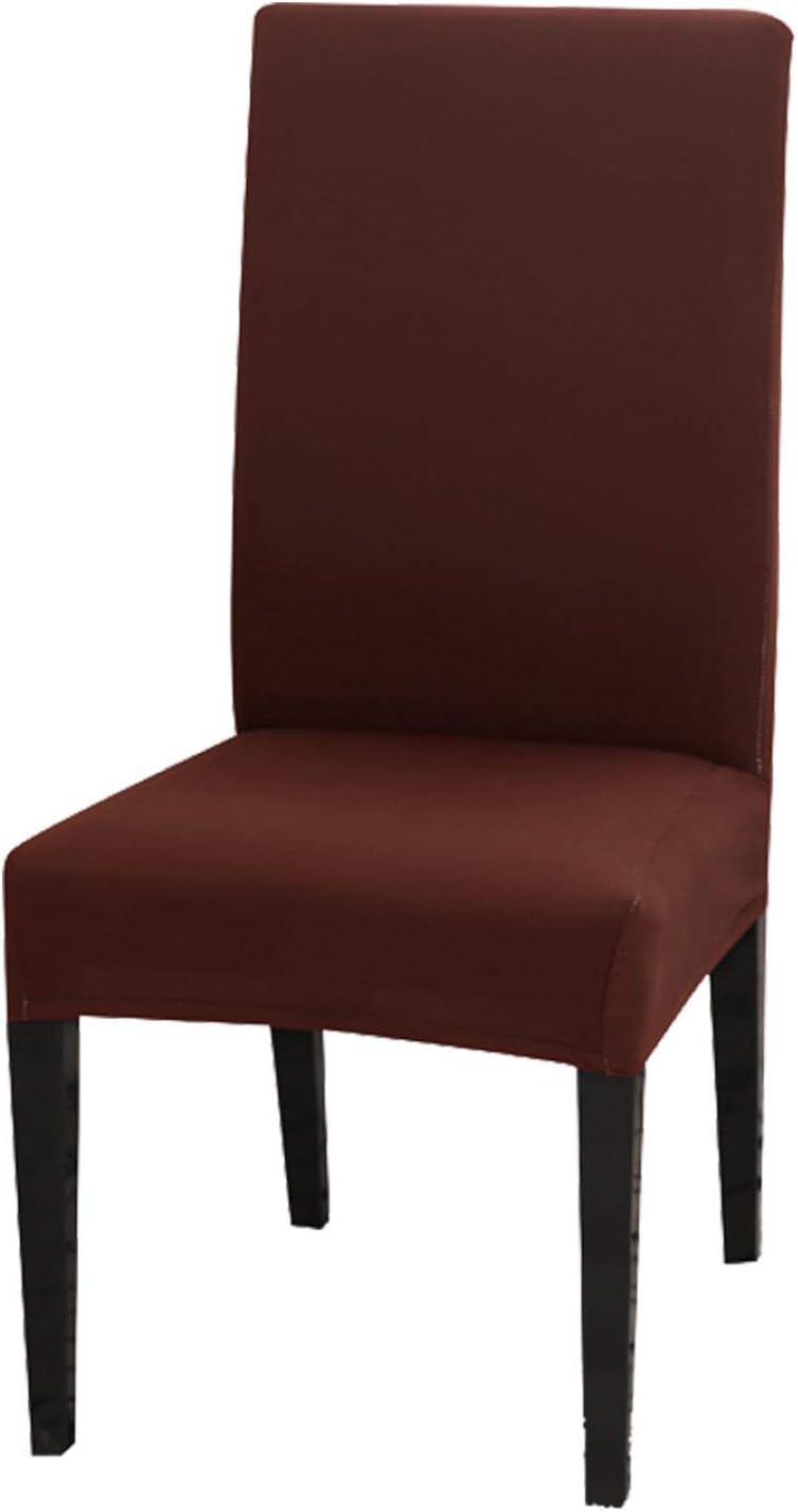 Set of 4 or 6 Chair Covers, Stretchy, Removable, Washable Chair Covers, Decorative Protectors for Hotel, Cafe -tfrf coffee 6pcs
