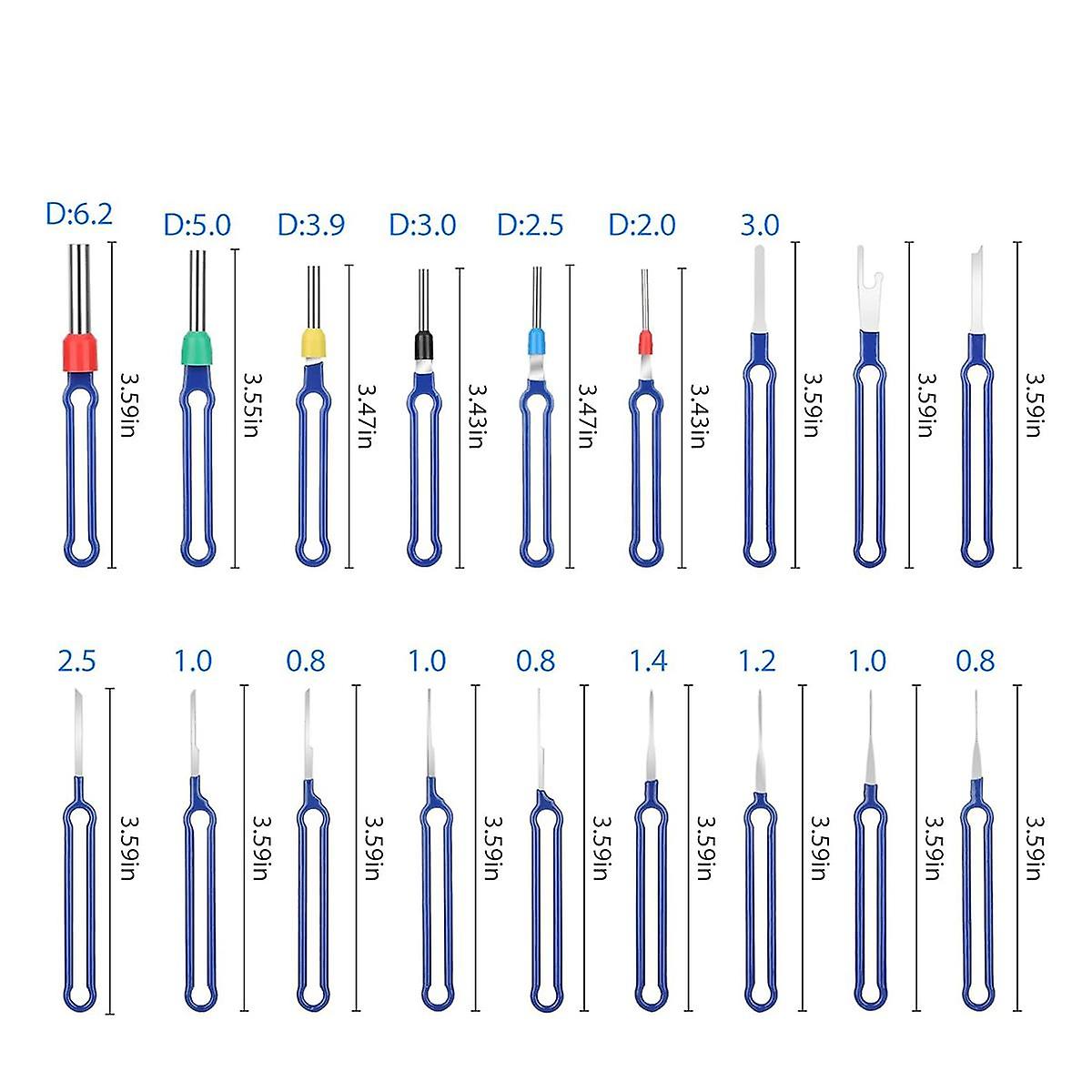 36 Piece Terminal Removal Tool Kit, Pin Extractor, Terminal Stripping Kit, Electrical Cable Connector