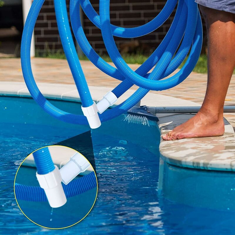 Pool Vacuum Cleaner Hose Cuffs Connector Adapter Fits for Vacuum Cleaner Hose Cleaning Accessories 1.5 Inch 2pcs