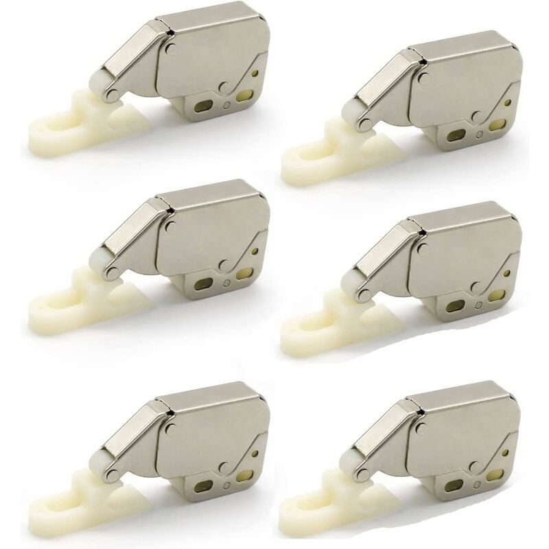 Mini latches with spring, 6 pcs Mini automatic spring lock, Spring lock, Spring lock Mini cabinet lock Mini latch for kitchen cabinet door