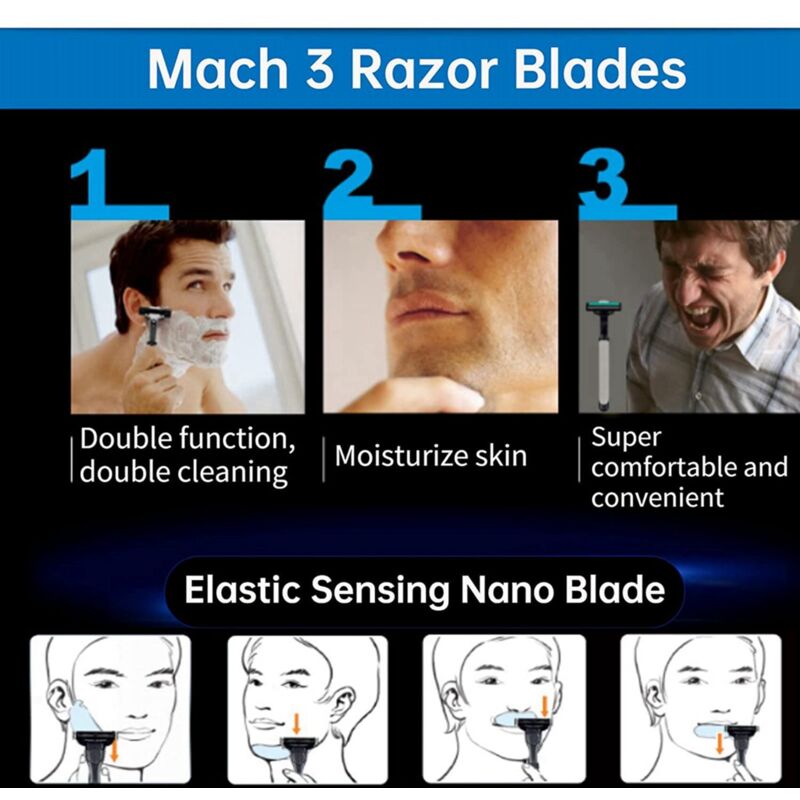 48 pcs Razor Blade Refill, Manual Mach 3 for