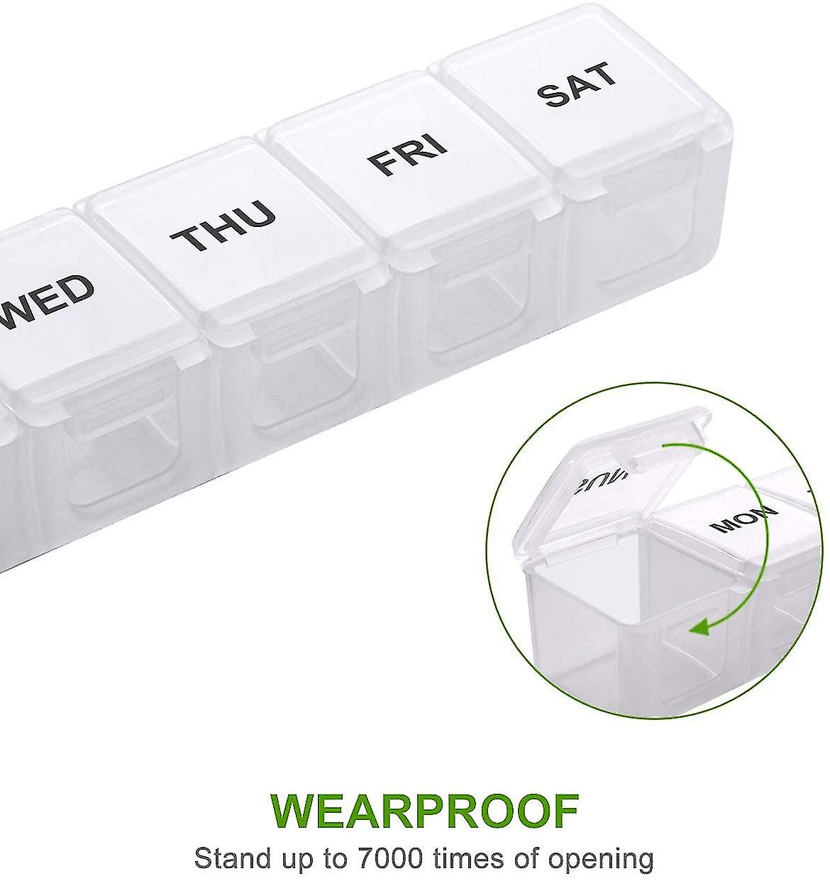 pcs Oversized Weekly Pill Organizer Box 2-pack, You Can Carry The Daily Pill Box Oversized Every Week Medicine Box