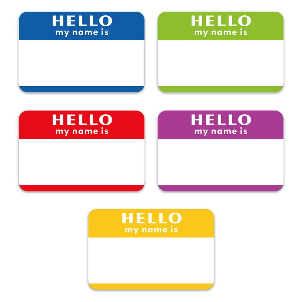 Colors (Hello My Name Is) Nameplate Stickers 300 Labels for