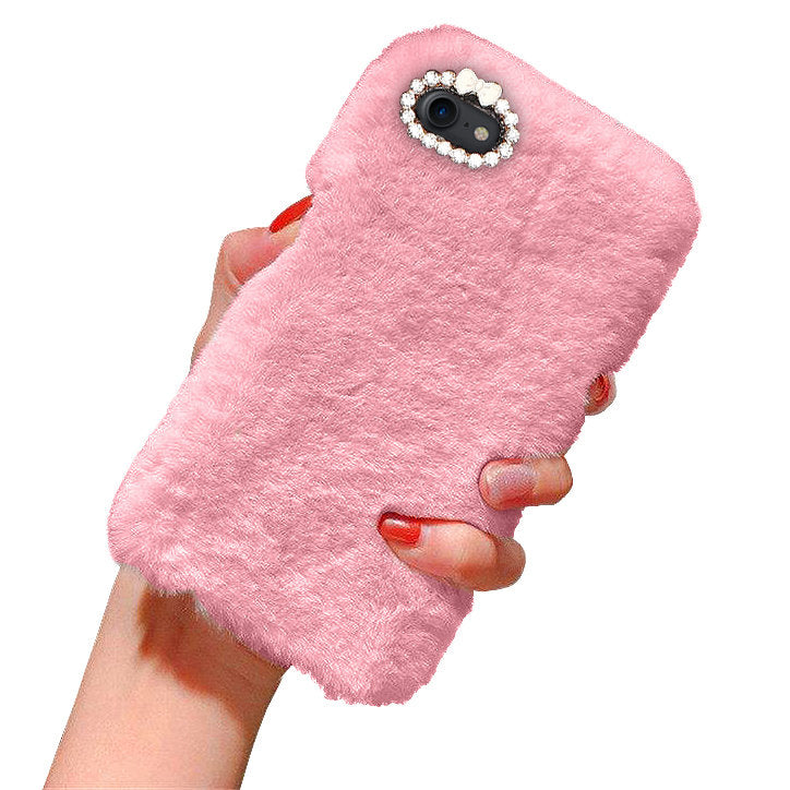iPhone 7/8 Plus - Case/Mobile Case - Fluffy Fur Pink