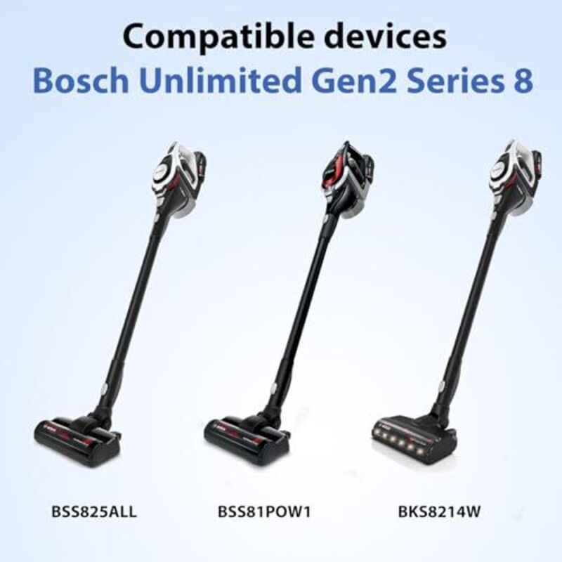 Bosch Unlimited Gen2 Series 8 Vacuum Cleaner Replacement Filter 2-Pack Compatible with BKS8214W BSS825ALL BSS81POW1 BBS8214PET Parts 12036642 12023349