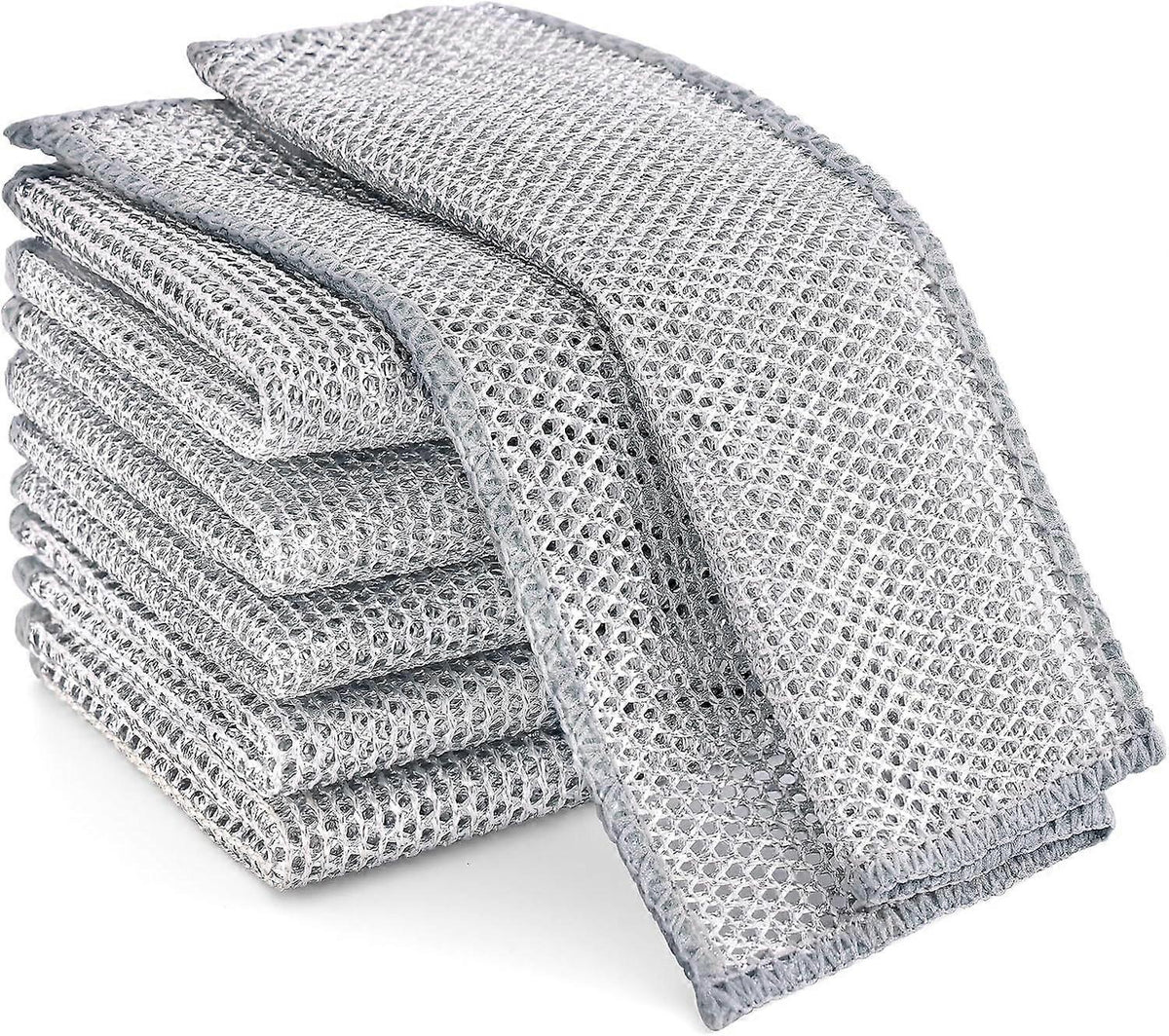 2025 Latest Model 6-Pack Multifunctional Steel Wire Dish Cloths, Double Layer