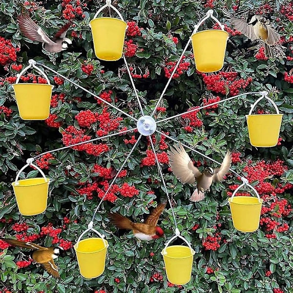 {CA} Bird Carousel Spinning Carousel Toy With Bird Feeder