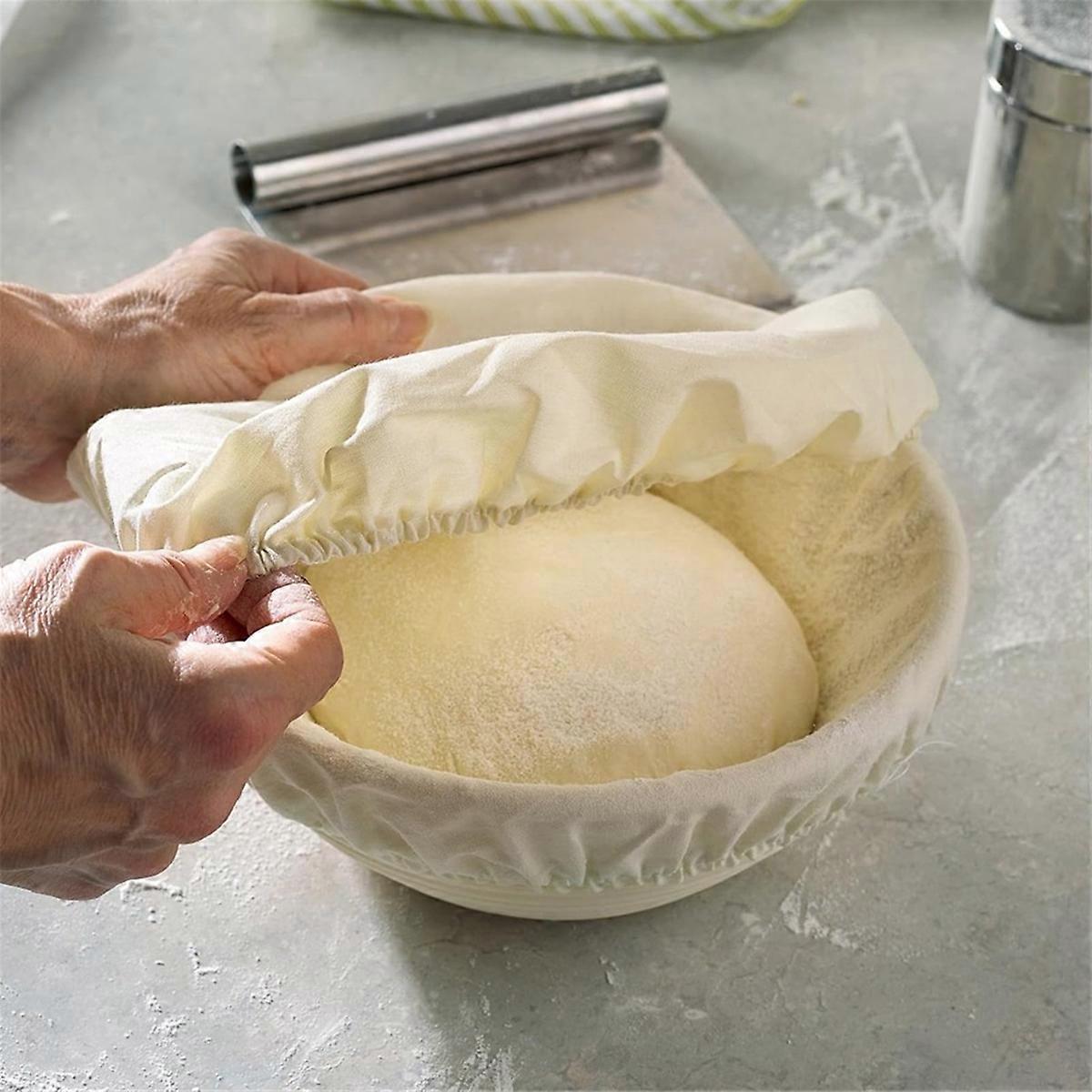 Dough Protection Basket Round Handmade Rattan Basket, 23x8cm_tfrf