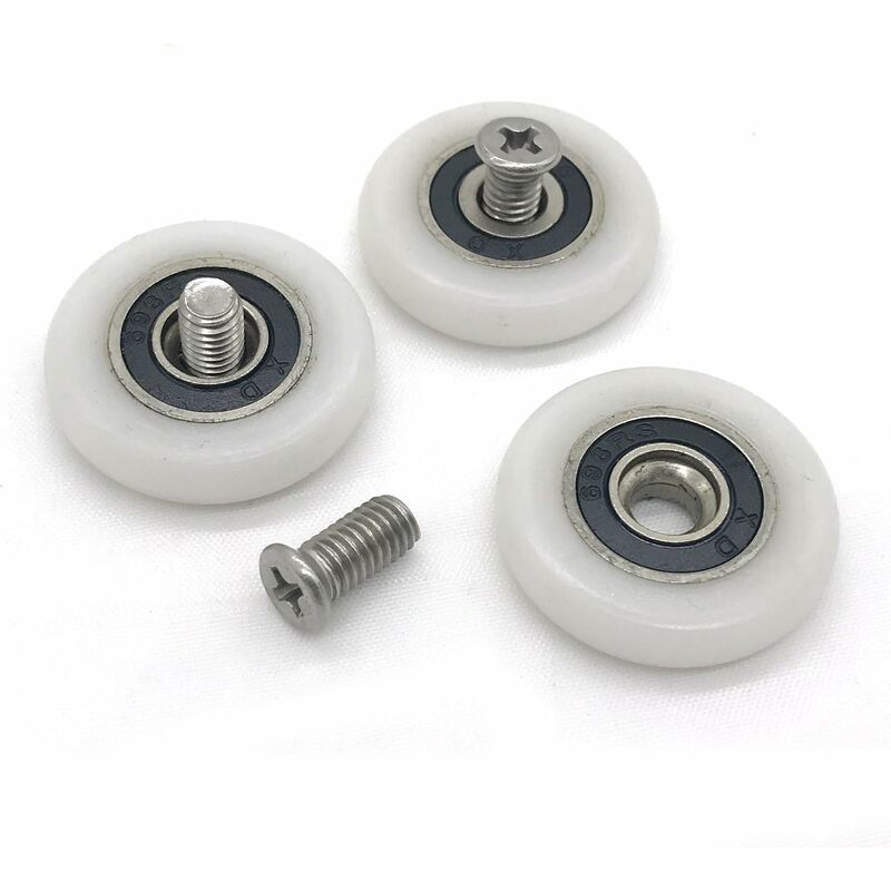 Set of 8 Replacement Shower Door Rollers Wheels 23mm Diameter