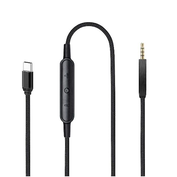 USB-C to 2.5mm Male Cable for QC25/QC35/QC35II/QC45 Headphones with Microphone