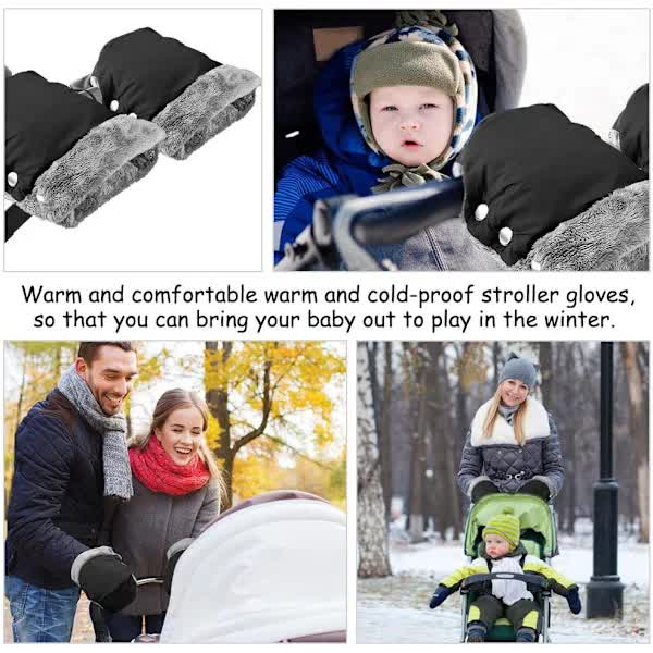 {xj}Stroller gloves, stroller mittens with warm fleece and cotton DXGHC