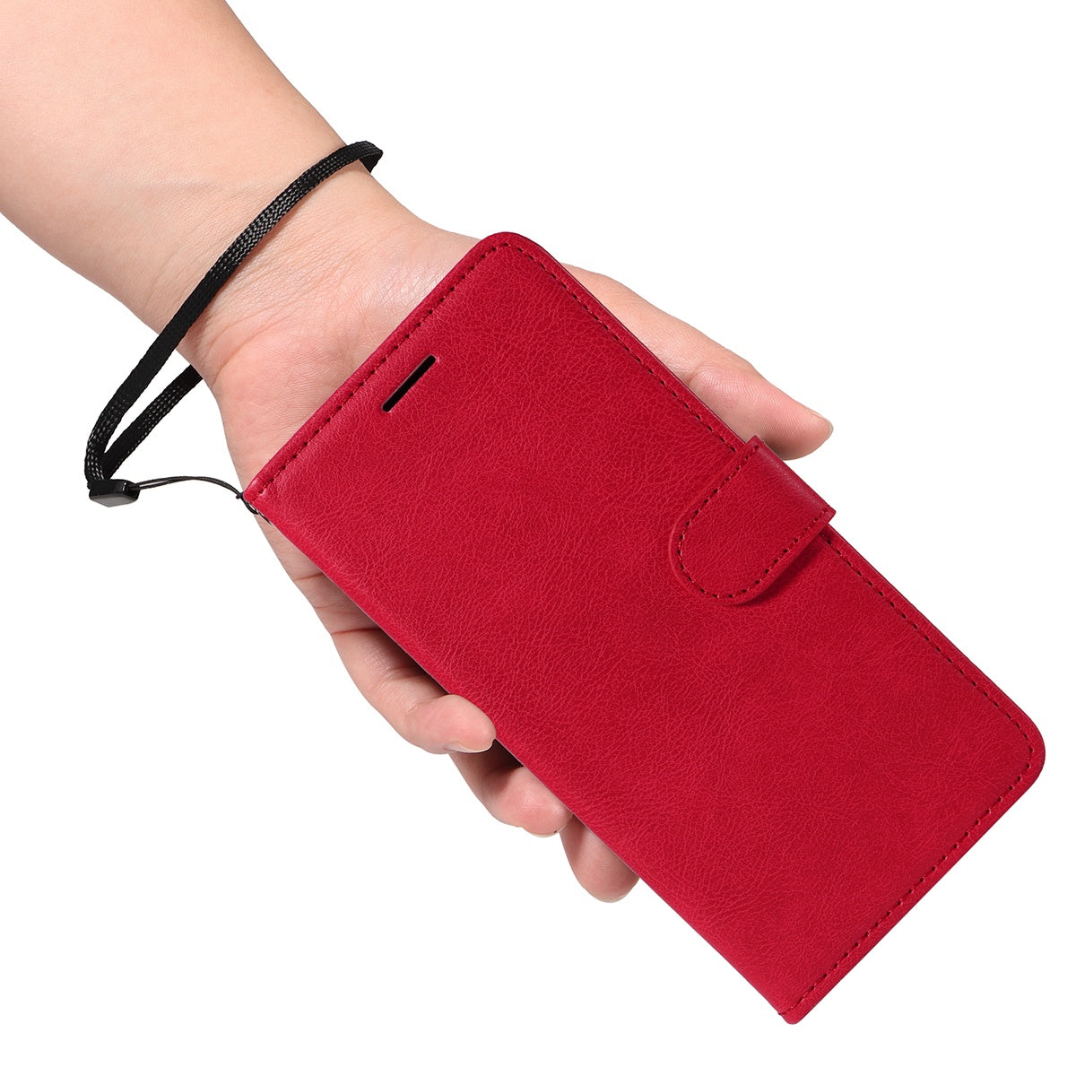 SKALO Xiaomi Redmi A5 4G PU Leather Wallet Case - More Colors_MGF Red Red