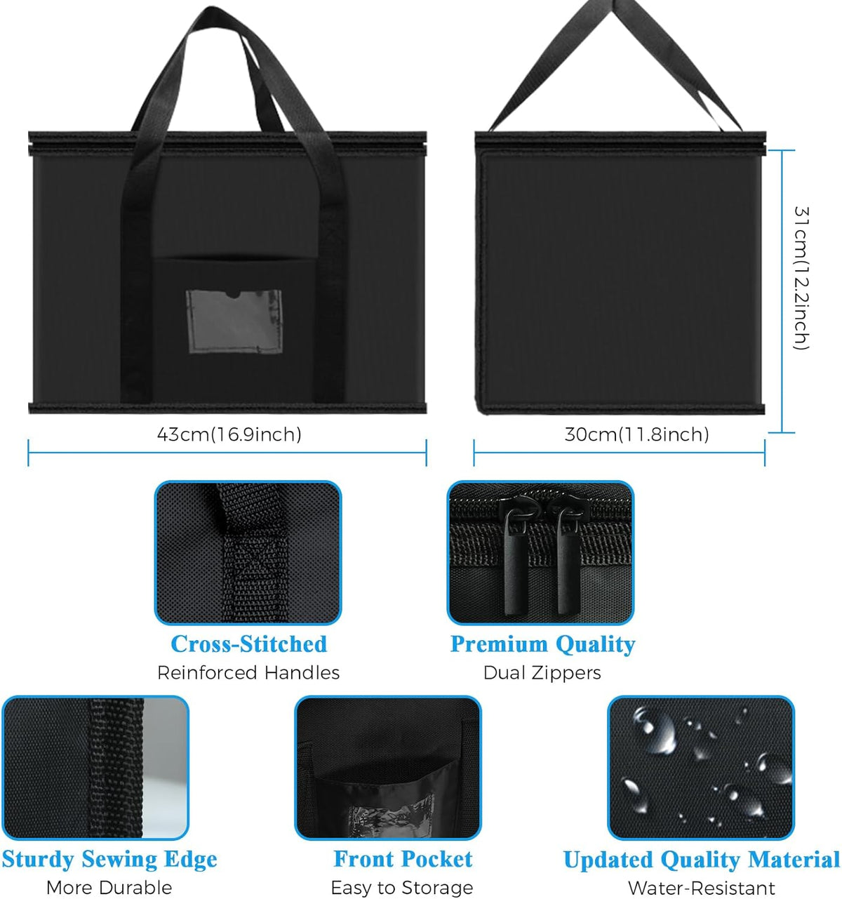 Soft Cooler Bag, 40L Large Cooler Bag, Grocery Bags, Picnic Bag, Thermal Food Delivery Bag, Insulated Bag, Cooler Bag