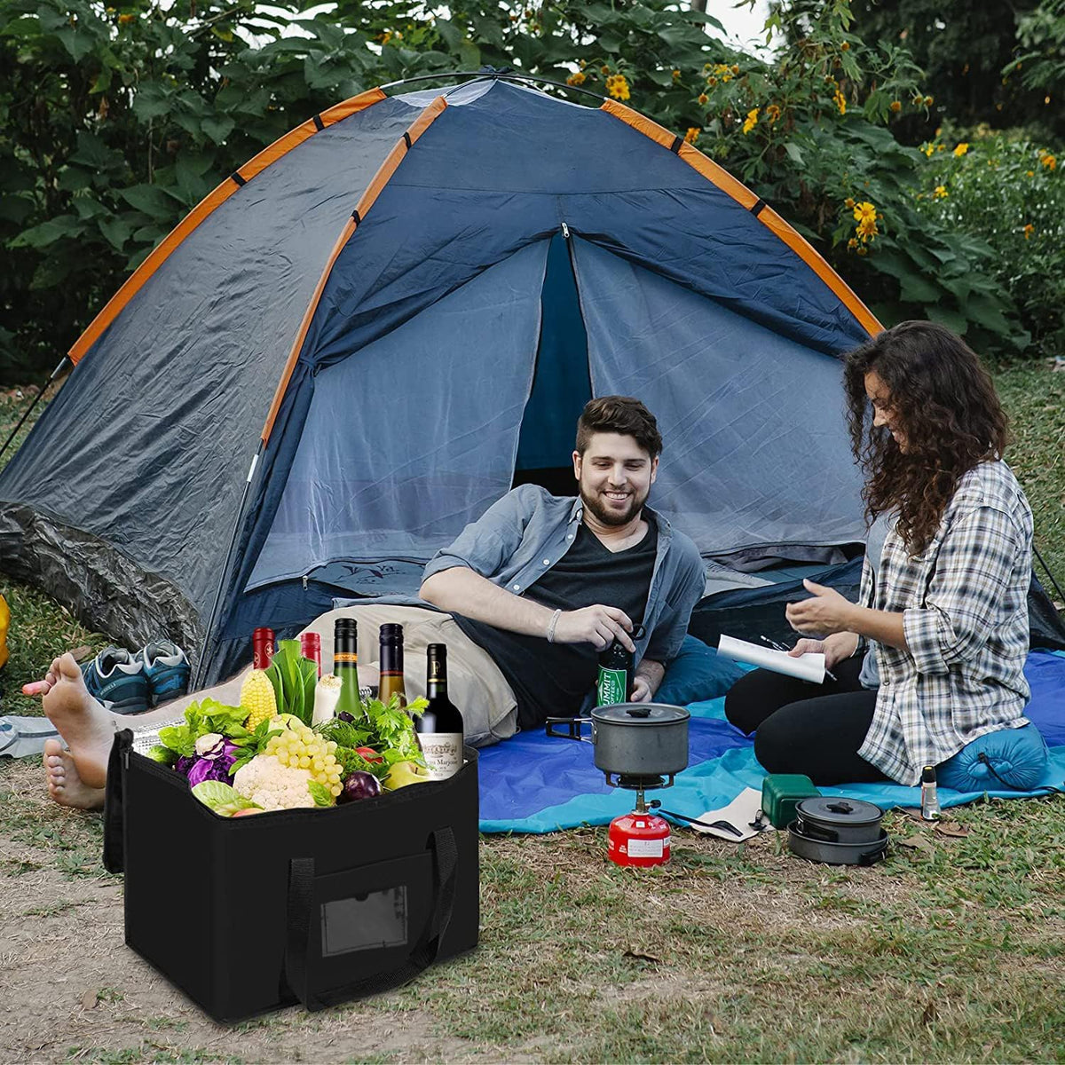 Soft Cooler Bag, 40L Large Cooler Bag, Grocery Bags, Picnic Bag, Thermal Food Delivery Bag, Insulated Bag, Cooler Bag