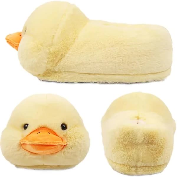 Bubble Animal Slippers for Women, Fluffy Duck Shark Lion Dog Slippers for Winter Cute Women's Shoes Non-Slip Indoor Outdoor Shoes EU Size 35-40 Duck,35...