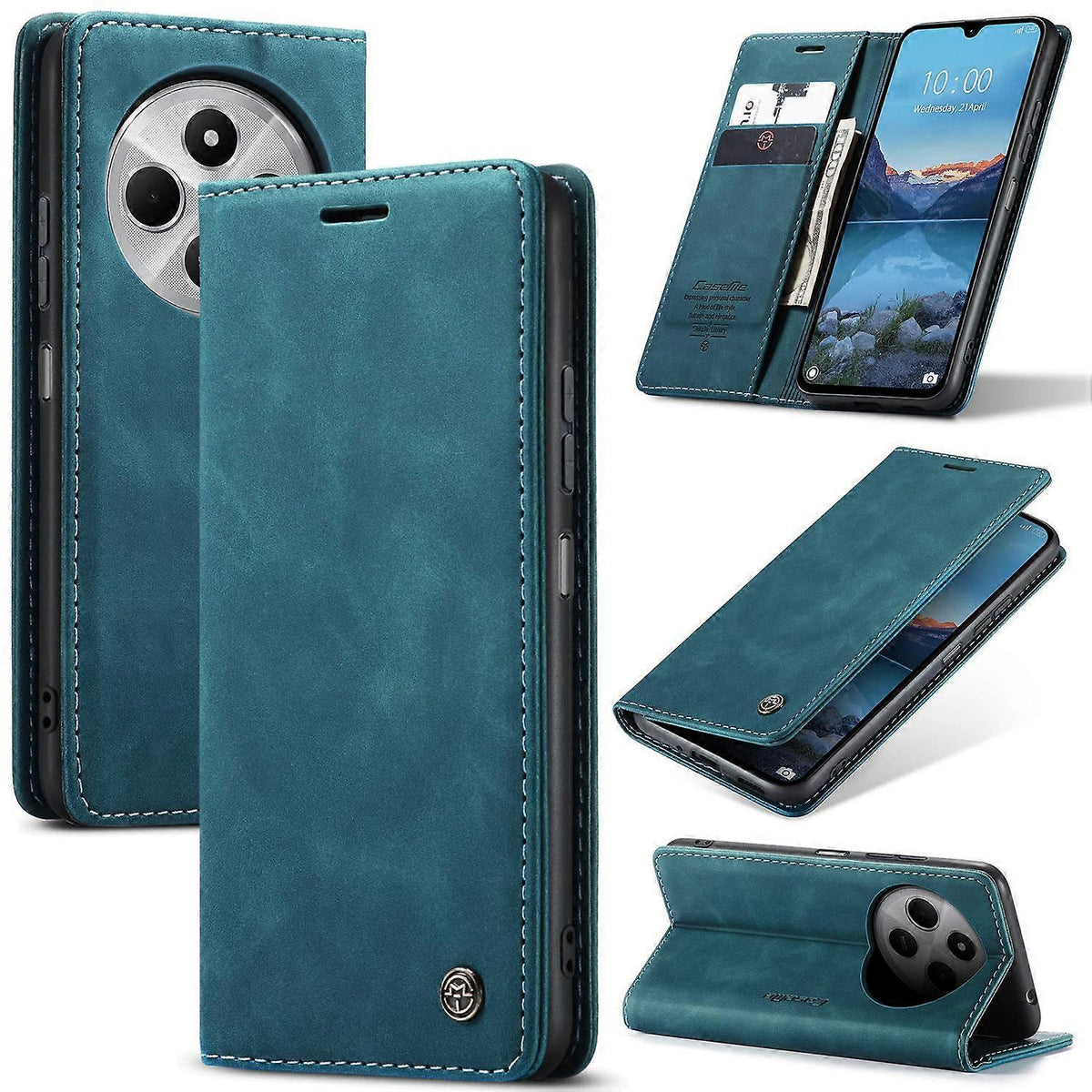 Xiaomi Redmi 14C 4G Leather Case with Card Holder Stand - Multicolor (Compatible with CASEME 013 Series) Multicolor Style E
