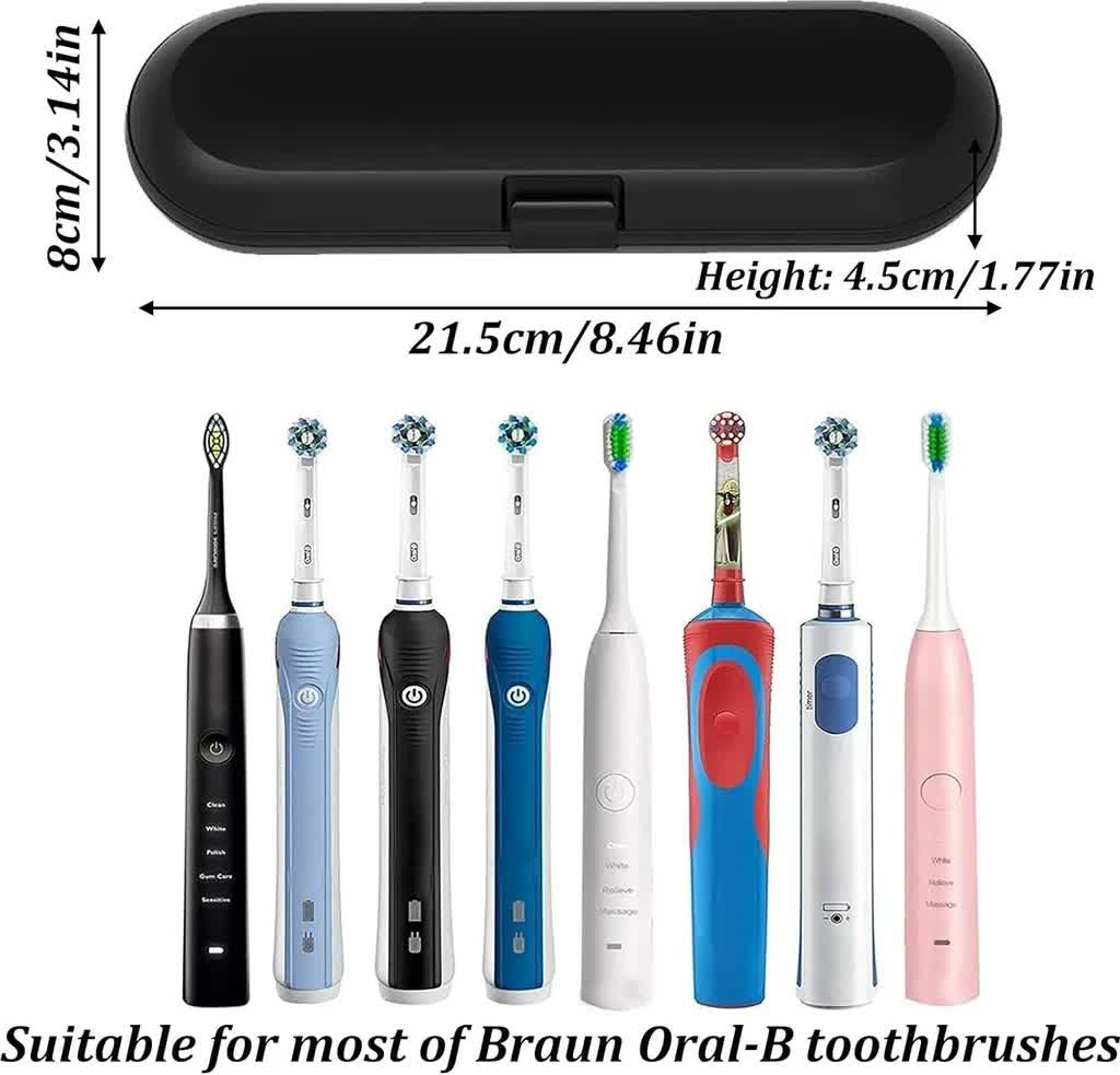 2-pack travel toothbrush case, electric toothbrush case, for Braun Oral-B electric toothbrush