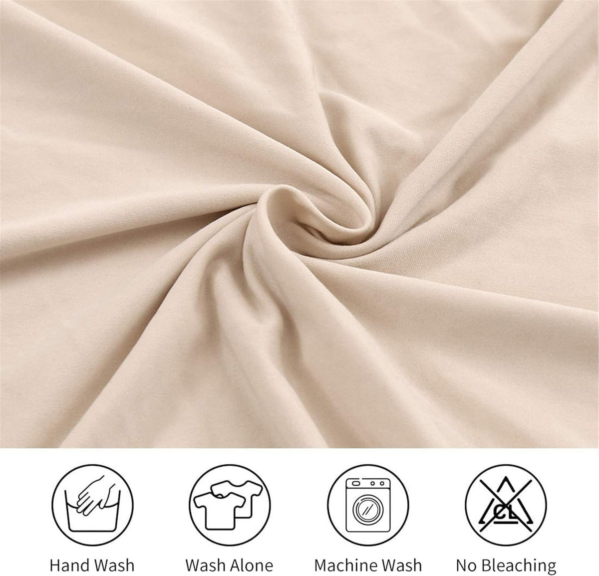 Chair Covers Set of 4 or 6, Stretch Removable Washable Chair Covers Decoration Slipcovers Seat Covers for Hotel beige-tfrf beige 4pcs