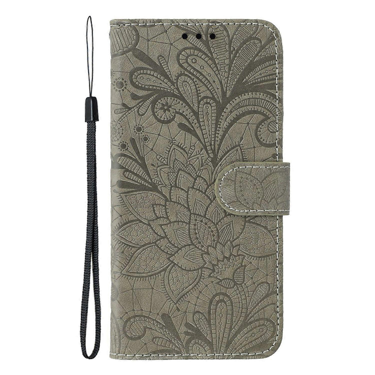 Case for iPhone 16e Lace Flowers PU Leather Flip Wallet Case